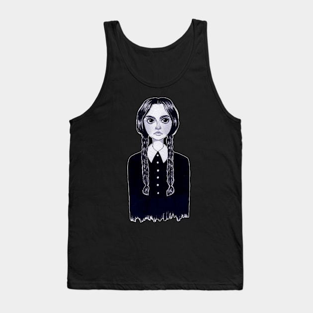 Wednesday Addams Tank Top by imawonder